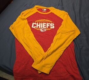 NFL Kansas City Chiefs Long-Sleeve Raglan Shirt - Red & Gold